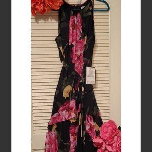 Beautiful flower print long dress.